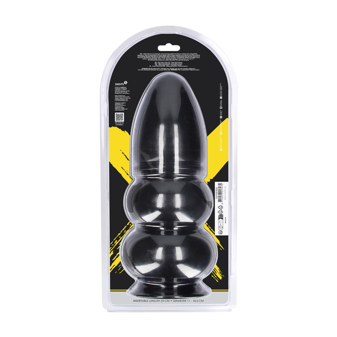 Ouch! by shots Ultra Collosus - Anal Plug - 33 cm - Black (8714273017475)