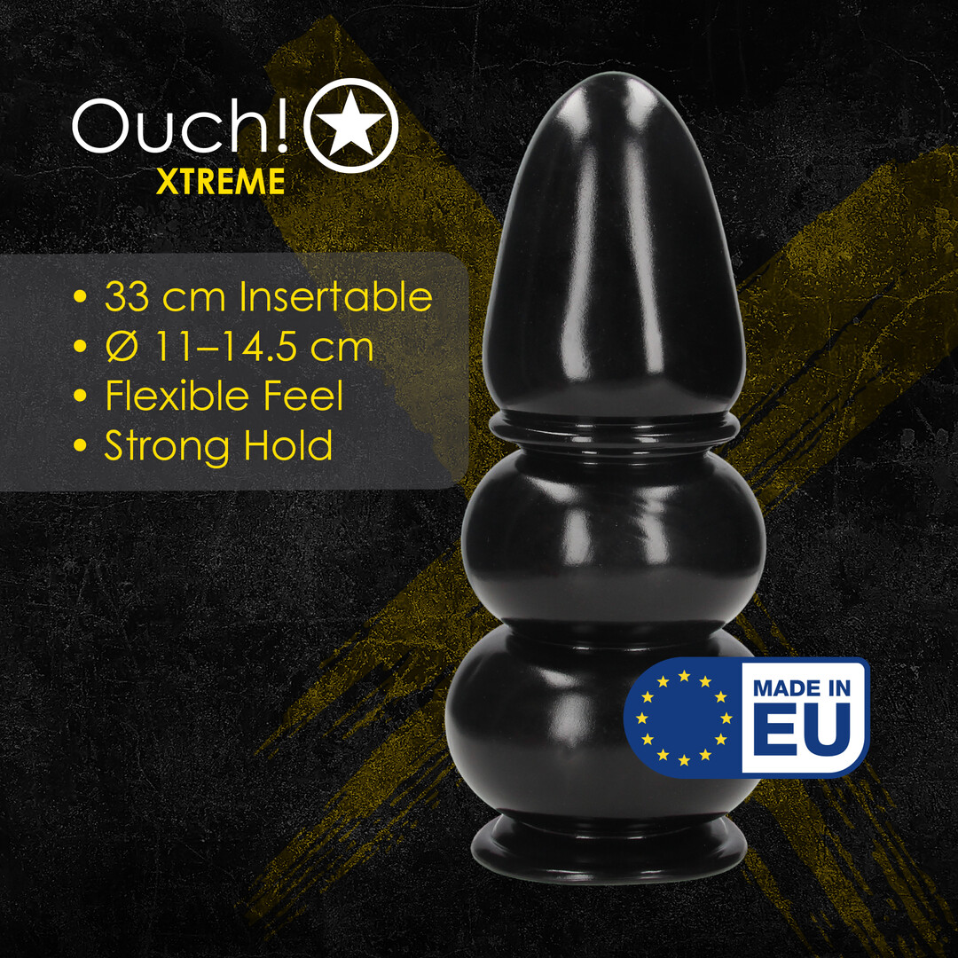Ouch! by shots Ultra Collosus - Anal Plug - 33 cm - Black (8714273017475)