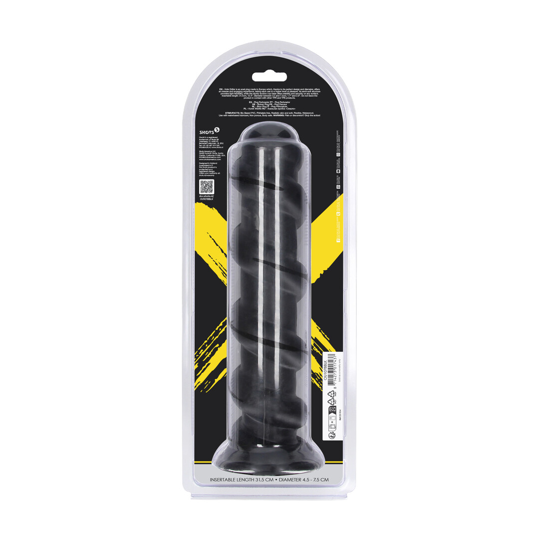 Ouch! by shots Hole Driller - Anal Plug - 31,5 cm - Black (8714273017437)