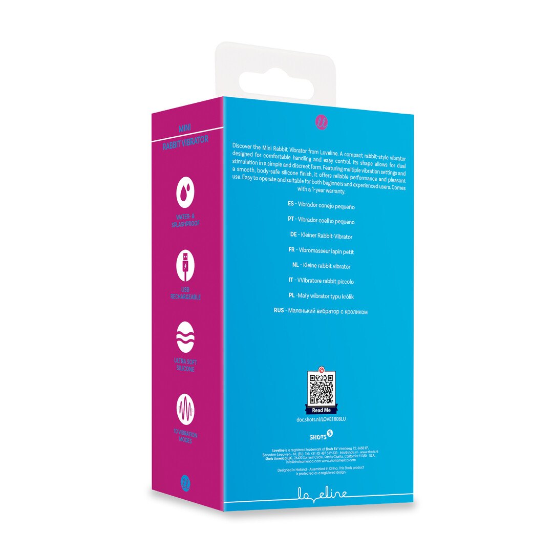 Loveline by shots Mini Konijnen Vibrator - Azure Desire (8714273024701)