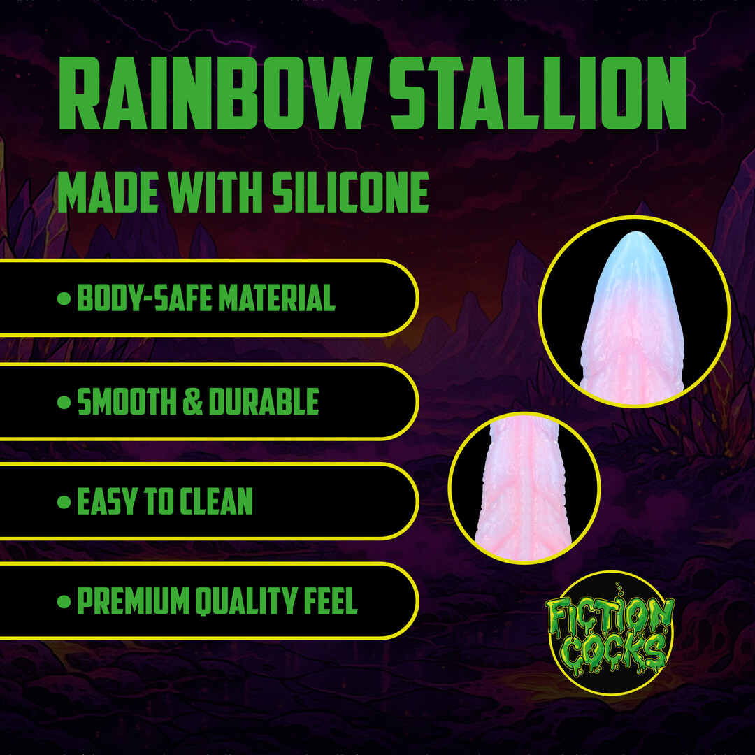 Ouch! by shots Rainbow Stallion - Siliconen Anale Plug - Regenboog (8714273024466)