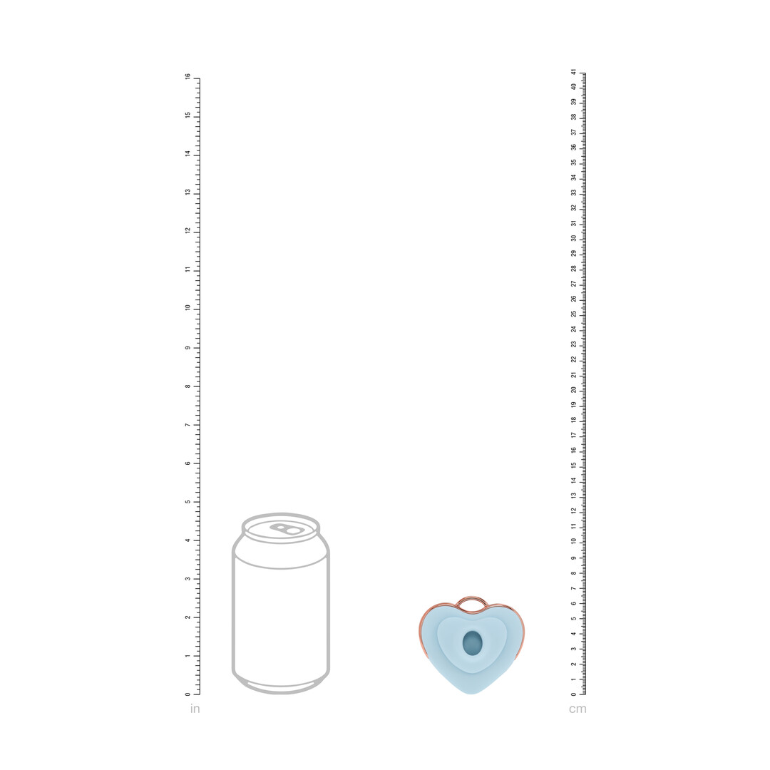 Loveline by shots Luvie - Hartvormige AirTap Vibrator - Blauw (8714273059796)