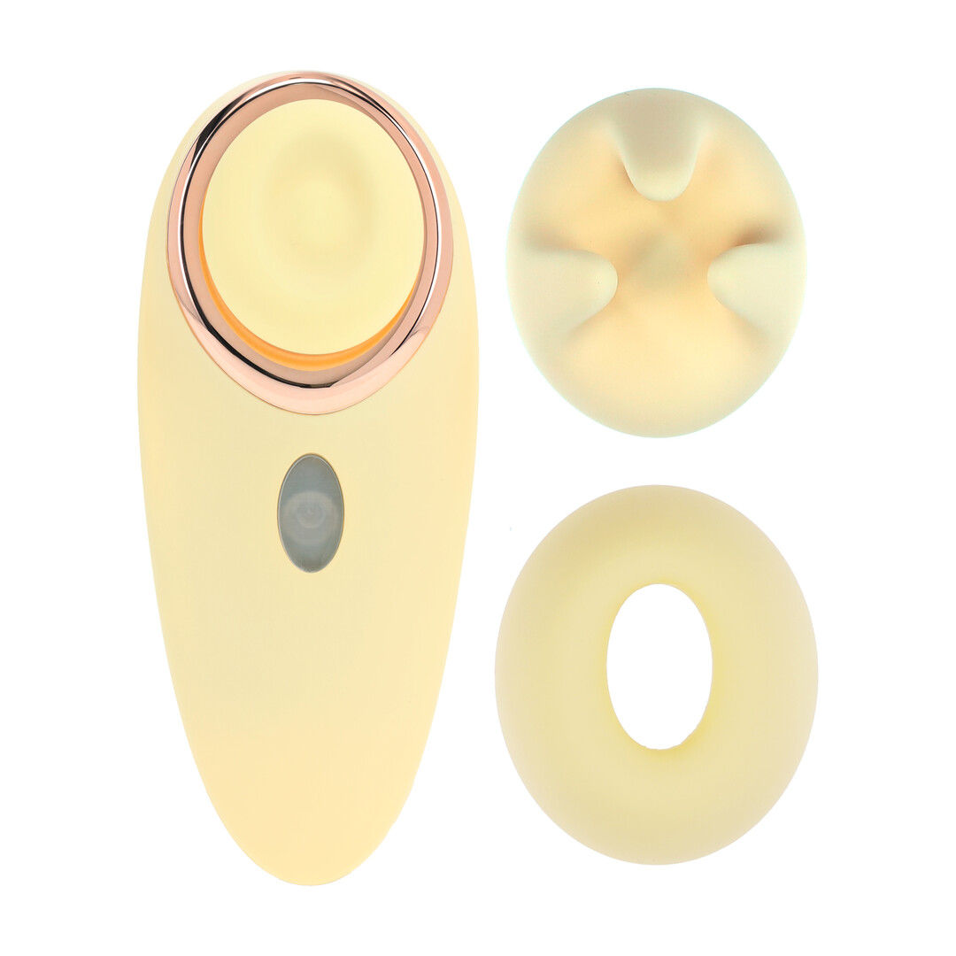 Loveline by shots Aurie - AirTap Vibrator met Twee Hoofdaccessoires - Geel (8714273059741)