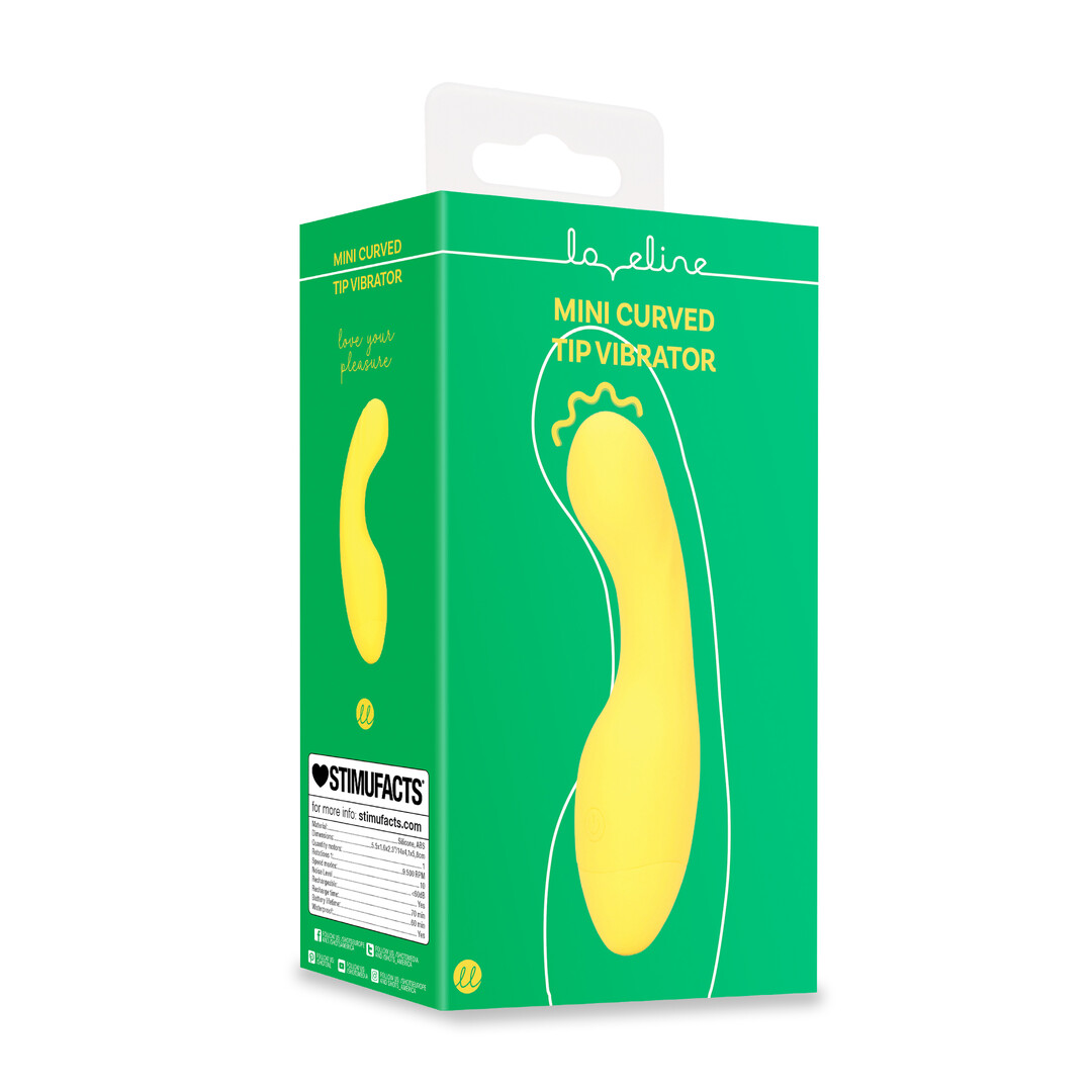 Loveline by shots Mini Gebogen Tip Vibrator - Flirty Banana (8714273024725)