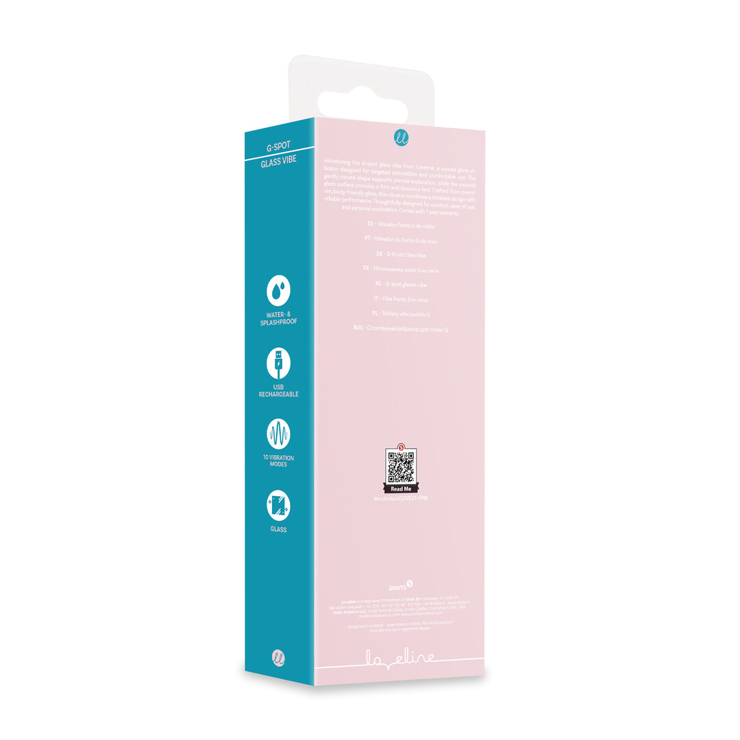 Loveline by shots Glazen G-Spot Vibe - Roze (8714273021373)
