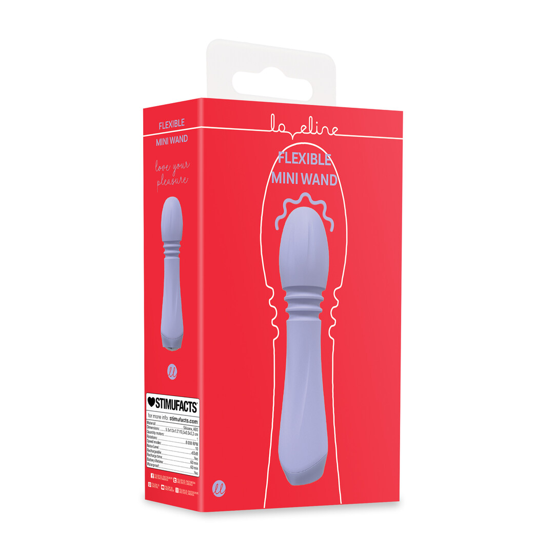 Loveline by shots Mini Flexibele Wand Vibrator - Lavendel (8714273021489)