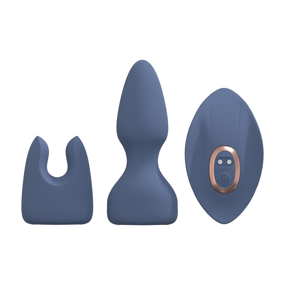 Loveline by shots Vervangbare Vibrator Kit - Blauw/Grijs (8714273021434)