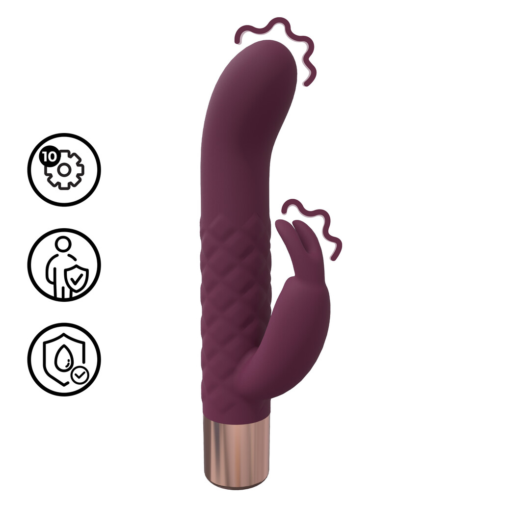 Loveline by shots Mini Konijnen Vibrator - Bordeauxtint (8714273021441)