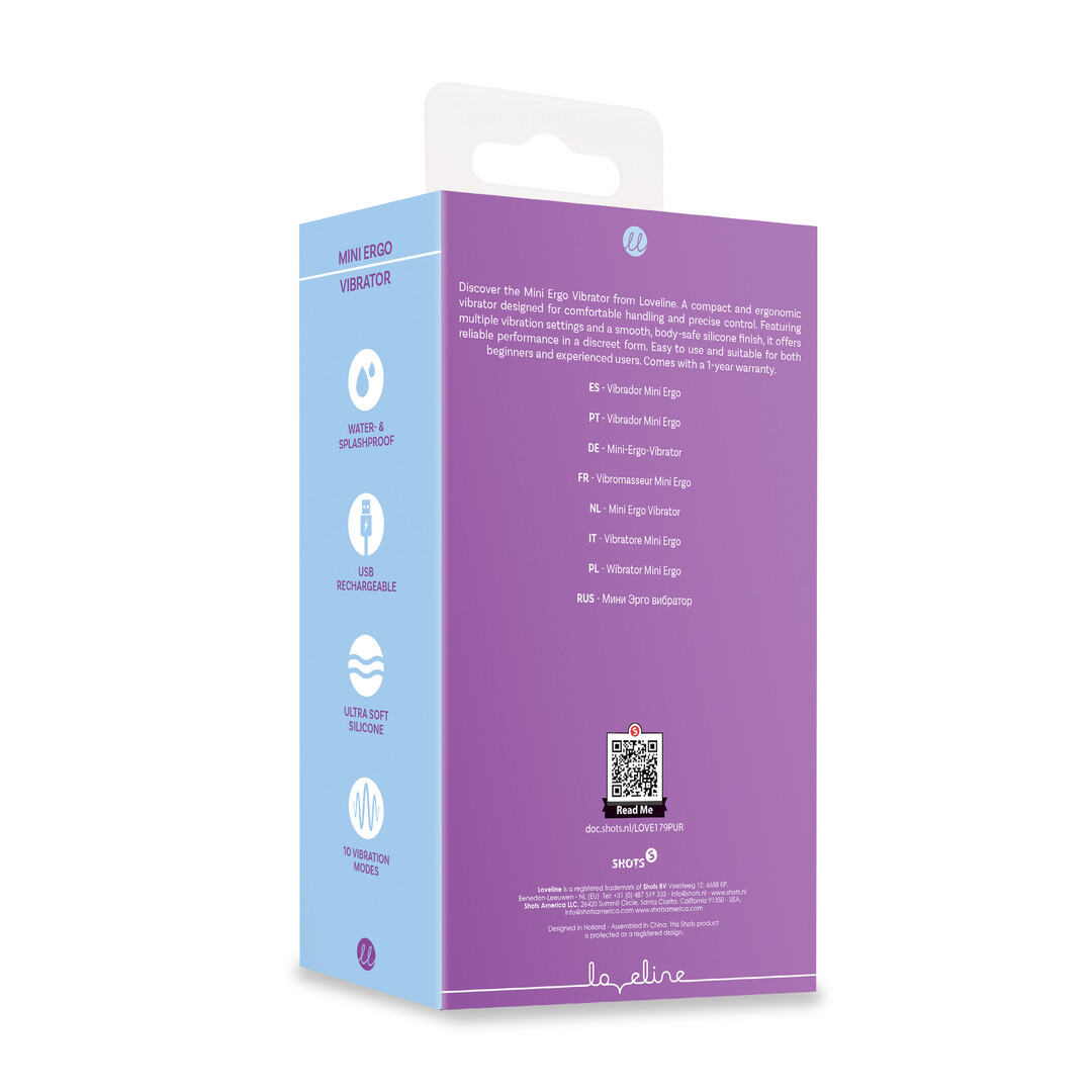 Loveline by shots Mini Ergo Vibrator - Sweet Amethyst (8714273024695)