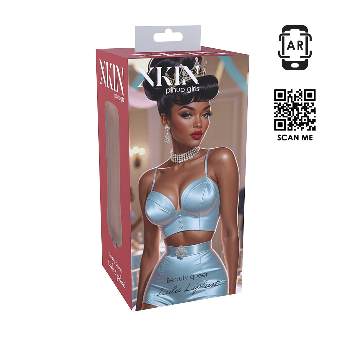 Xkin by shots Pinup Dolls - Schoonheidskoningin Lulu Liplust - TPE Kleine Masturbator - 127g - Bruin (8714273028617)