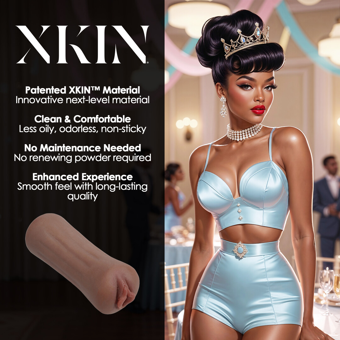 Xkin by shots Pinup Dolls - Schoonheidskoningin Lulu Liplust - TPE Kleine Masturbator - 127g - Bruin (8714273028617)