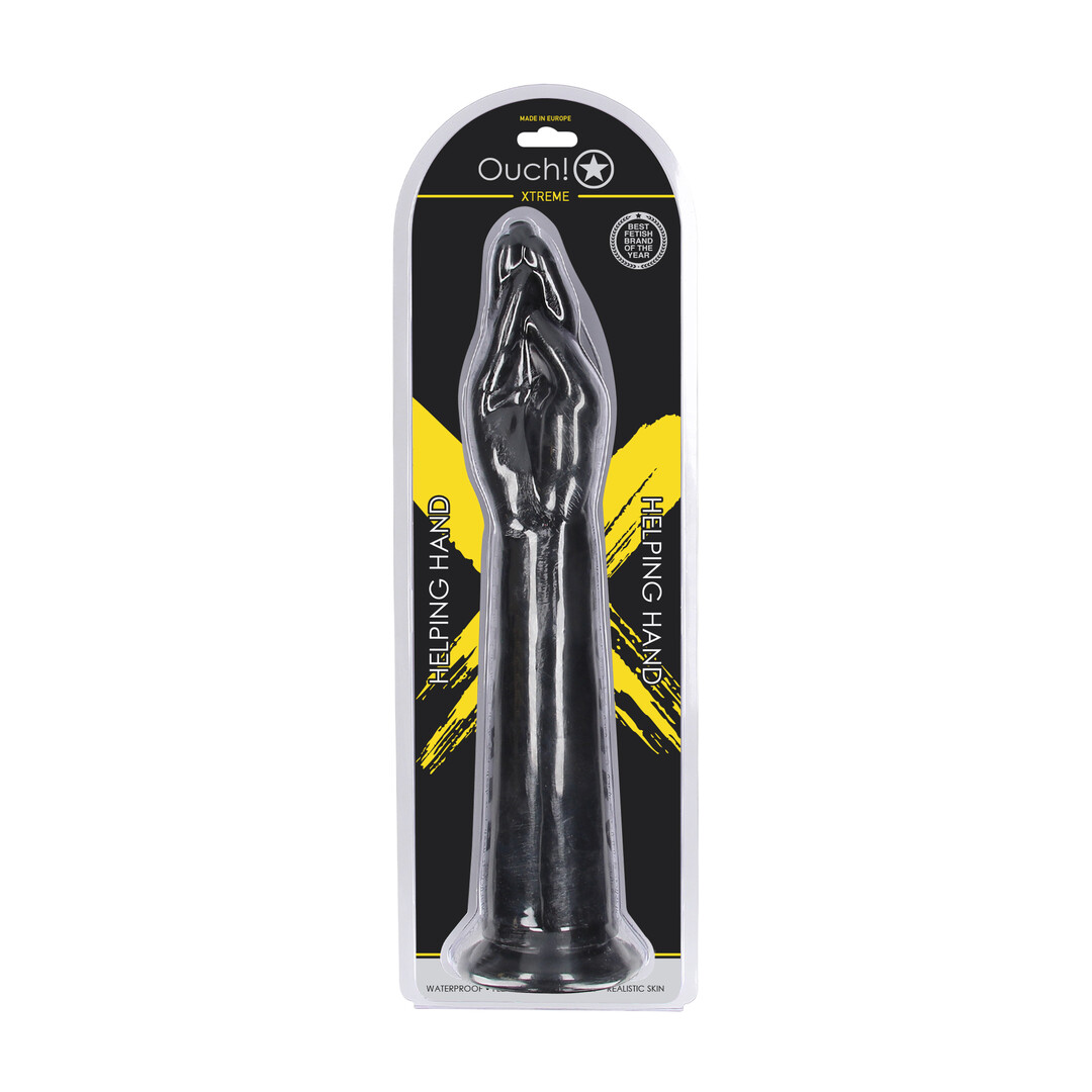 Ouch! by shots Helping Hand - Hand with Forearm Dildo - 38 cm - Black (8714273017376)