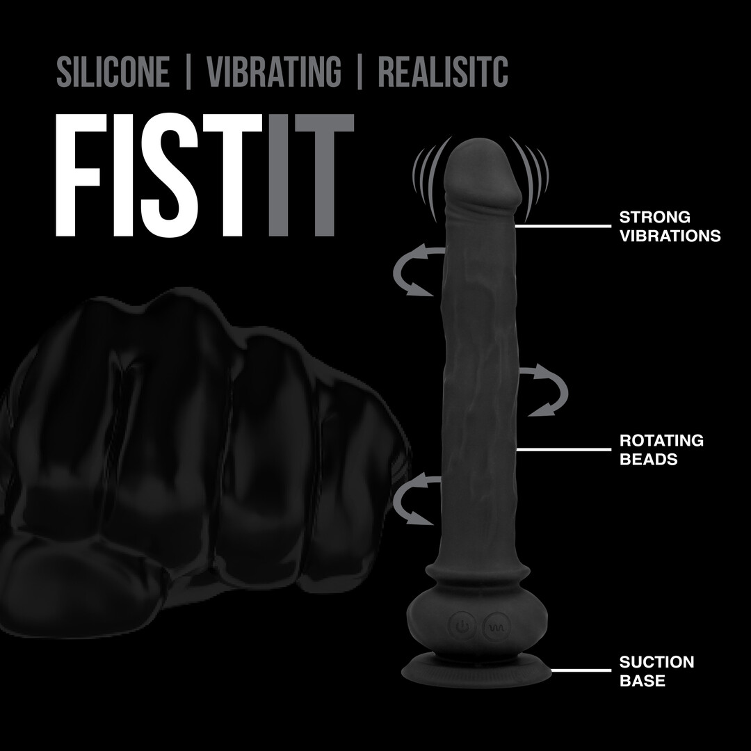Fist it by shots Vibrerende Realistische Golf Rijder - Zwart (8714273042569)