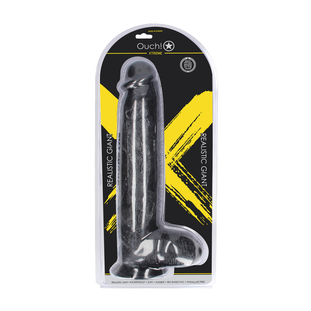 Ouch! by shots Realistic Giant - Realistic Dildo - 32 cm - Black (8714273017505)