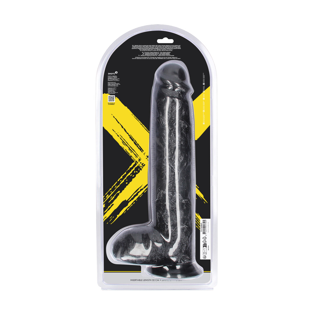 Ouch! by shots Realistic Giant - Realistic Dildo - 32 cm - Black (8714273017505)