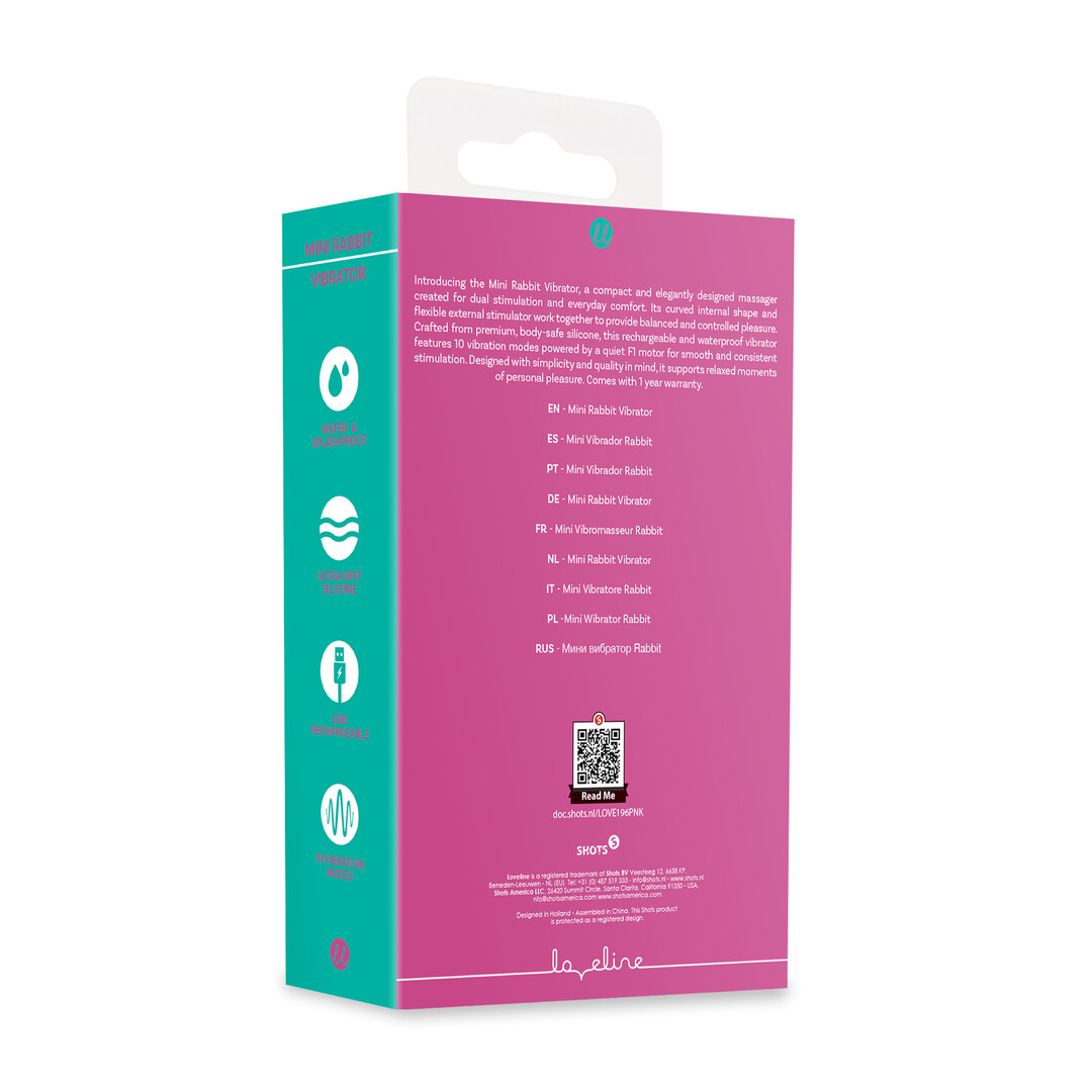 Loveline by shots Mini Konijn Vibrator - Roze (8714273021403)
