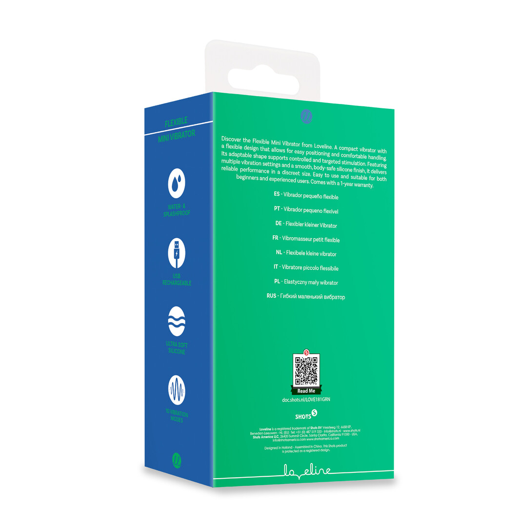 Loveline by shots Mini Flexibele Vibrator - Groene Bliss (8714273024718)