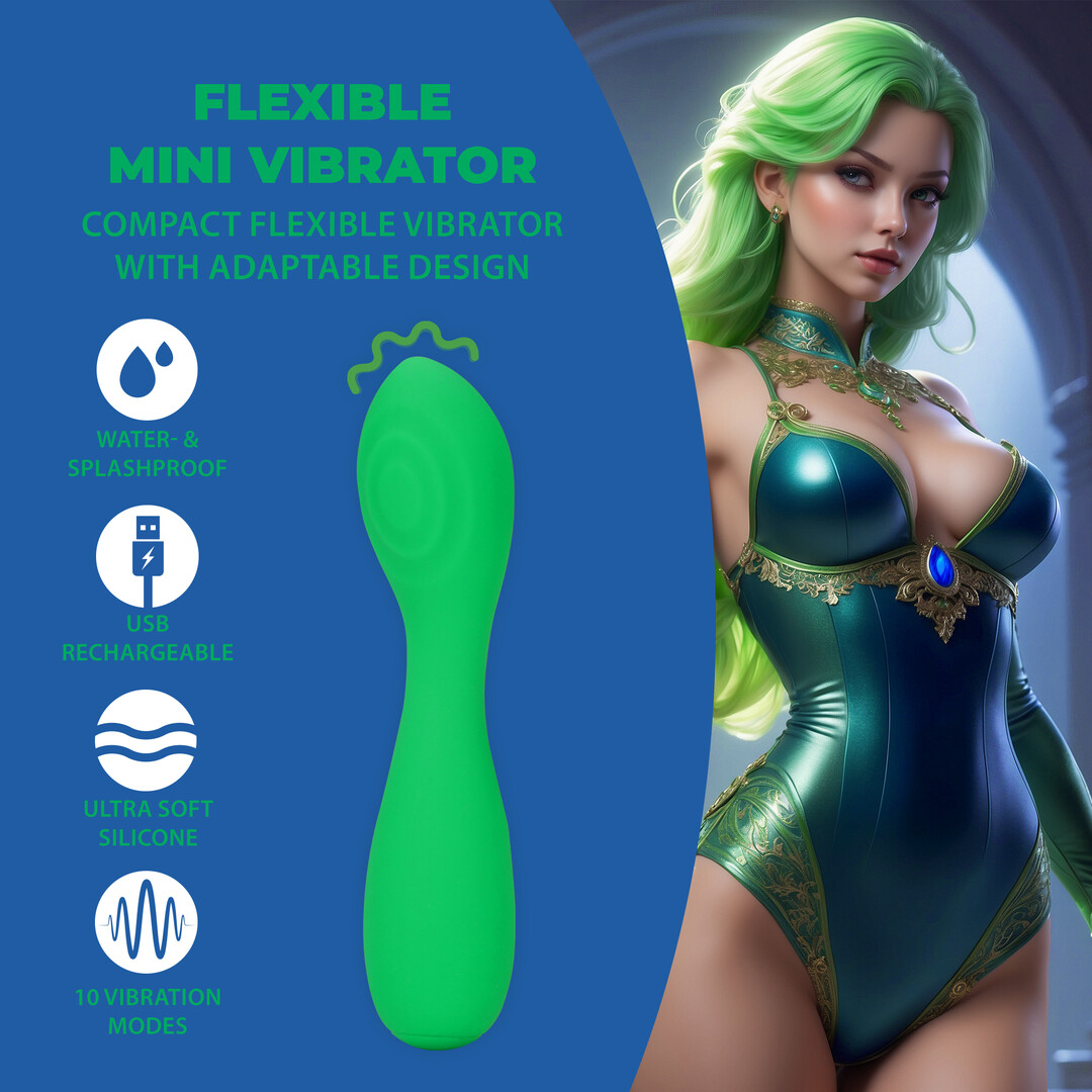 Loveline by shots Mini Flexibele Vibrator - Groene Bliss (8714273024718)
