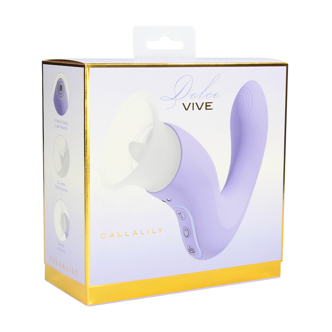 Vive by shots CallaLily - G-Spot Tap Vulva Borstzuiger en Tong Stimulator - Lavendel (8714273030085)