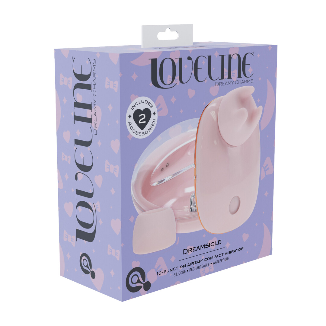 Loveline by shots Dreamsicle - Compact AirTap Vibrator met Twee Hoofdaccessoires - Roze (8714273059673)