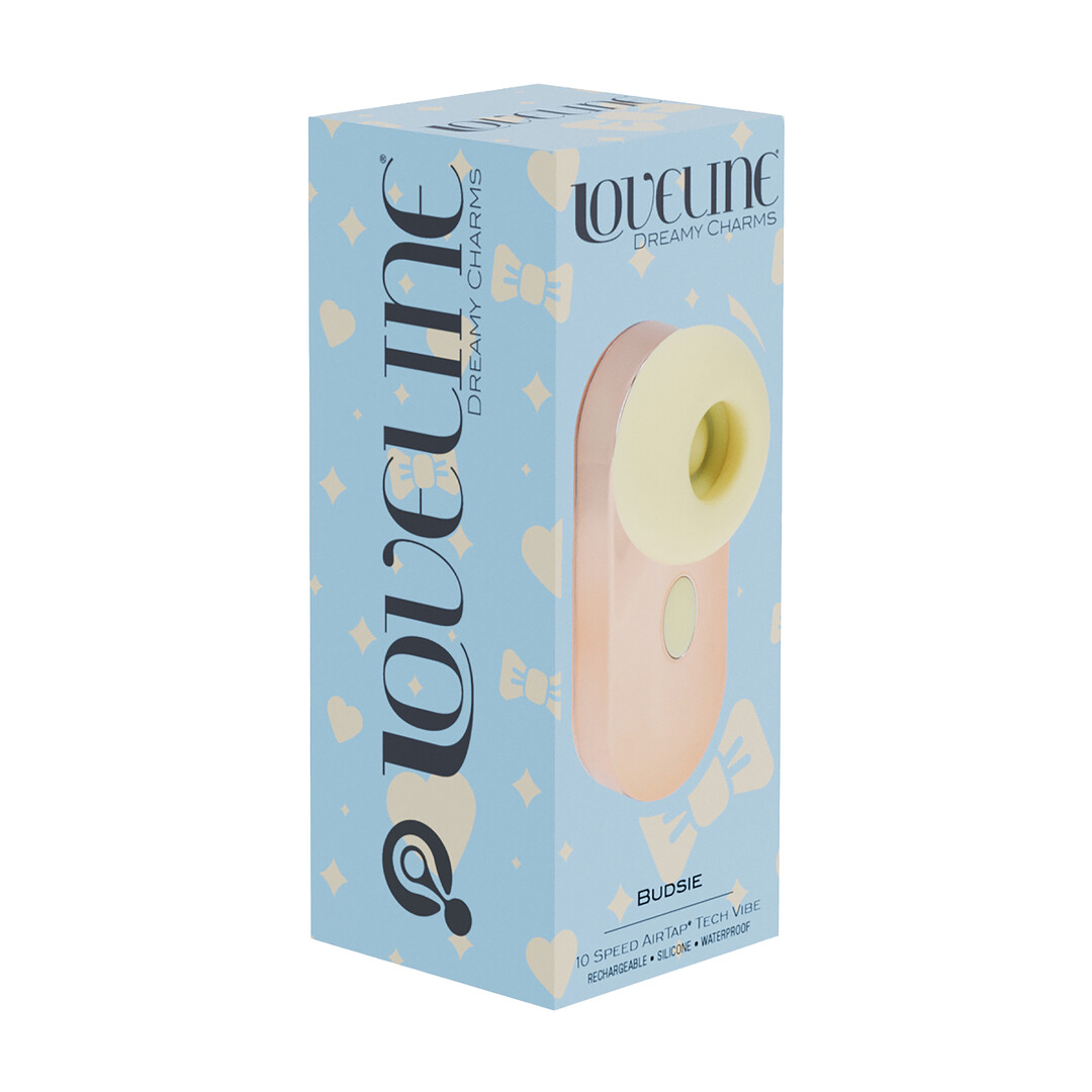 Loveline by shots Budsie - Oordopvormige AirTap Vibrator - Geel (8714273059895)