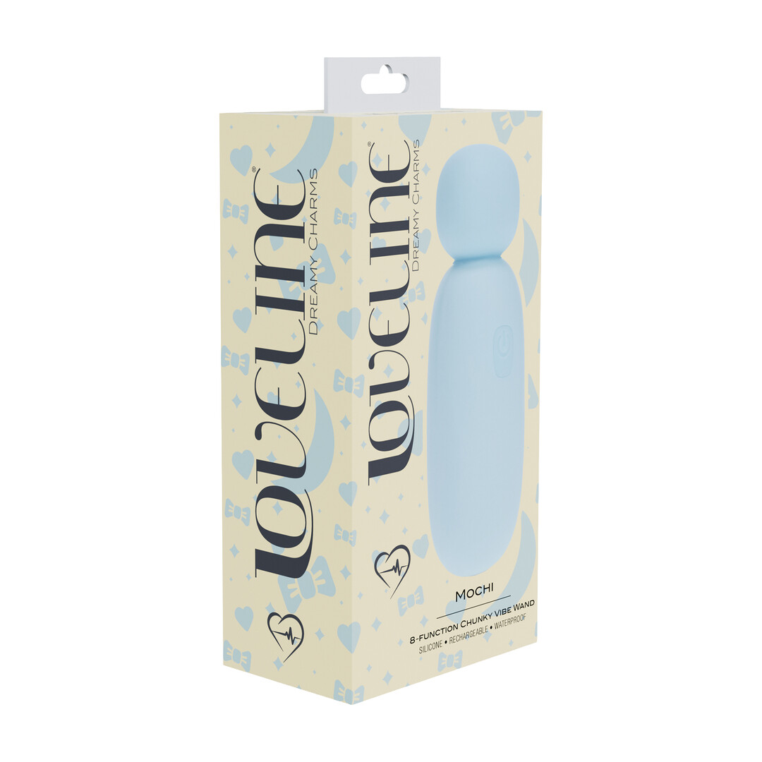 Loveline by shots Mochi - Mini Chunky Wand Vibrator - Blauw (8714273060174)