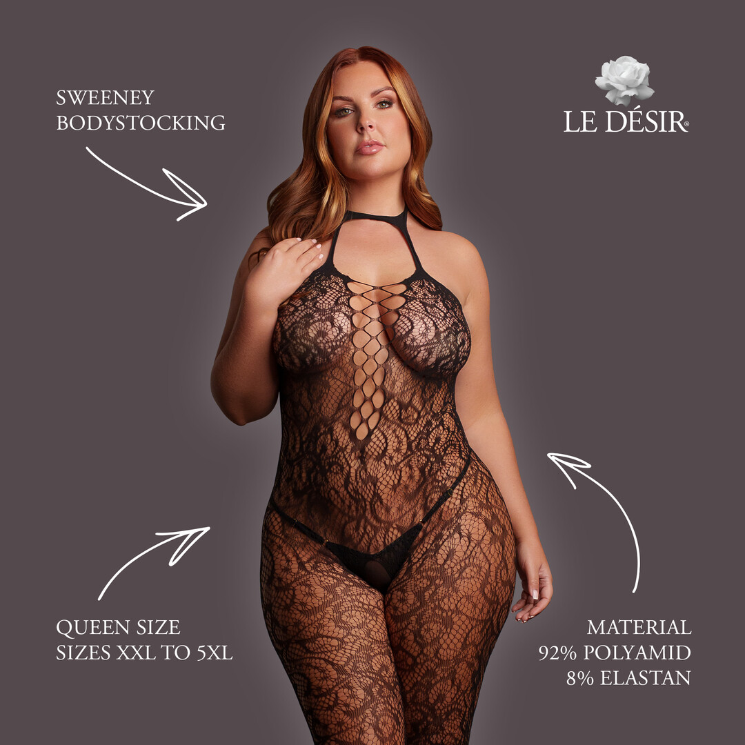 Le désir by shots Sweeney - Bodystocking - Queen Size - Black (8714273020635)