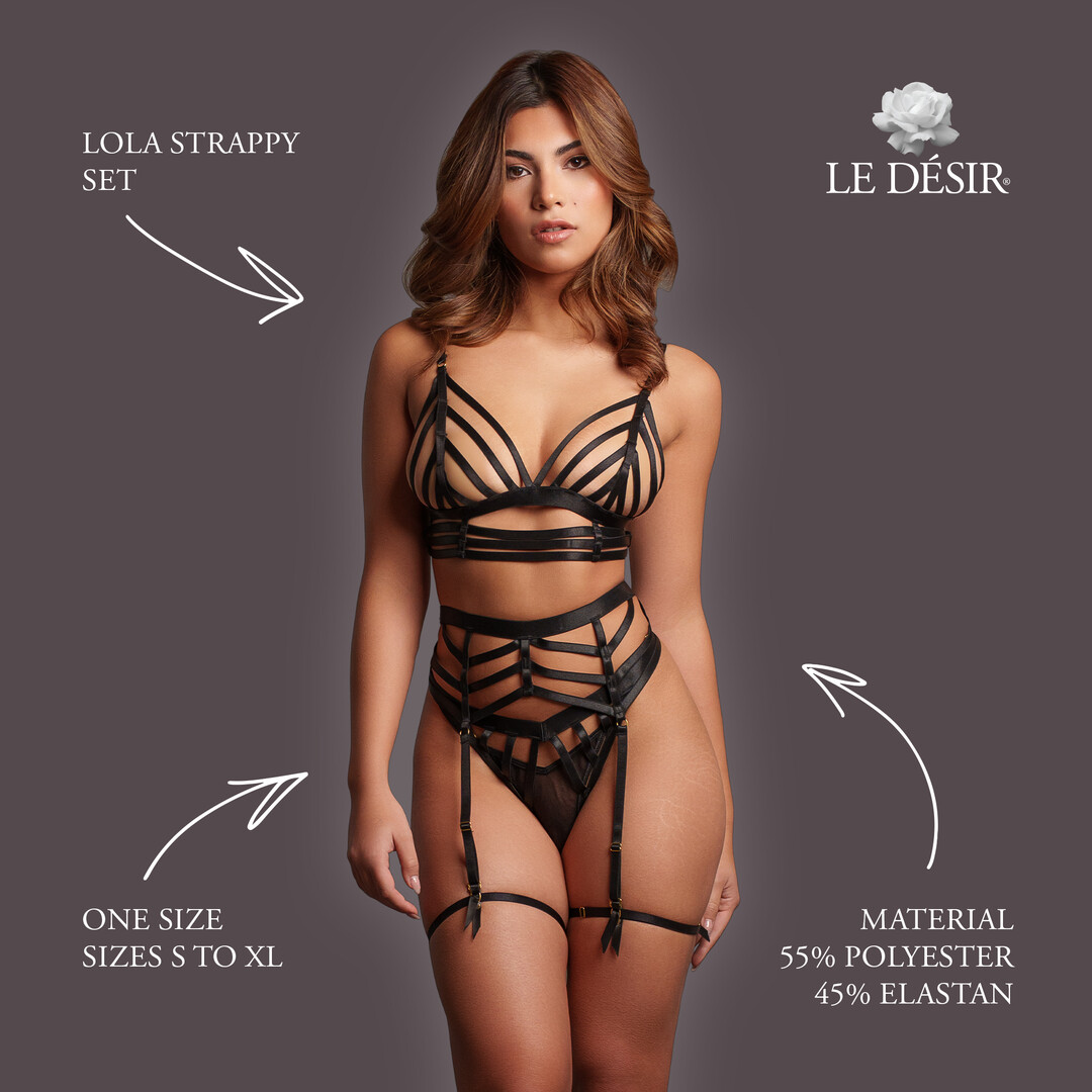 Le désir by shots Lola - Strappy Set - One Size - Black (8714273020673)
