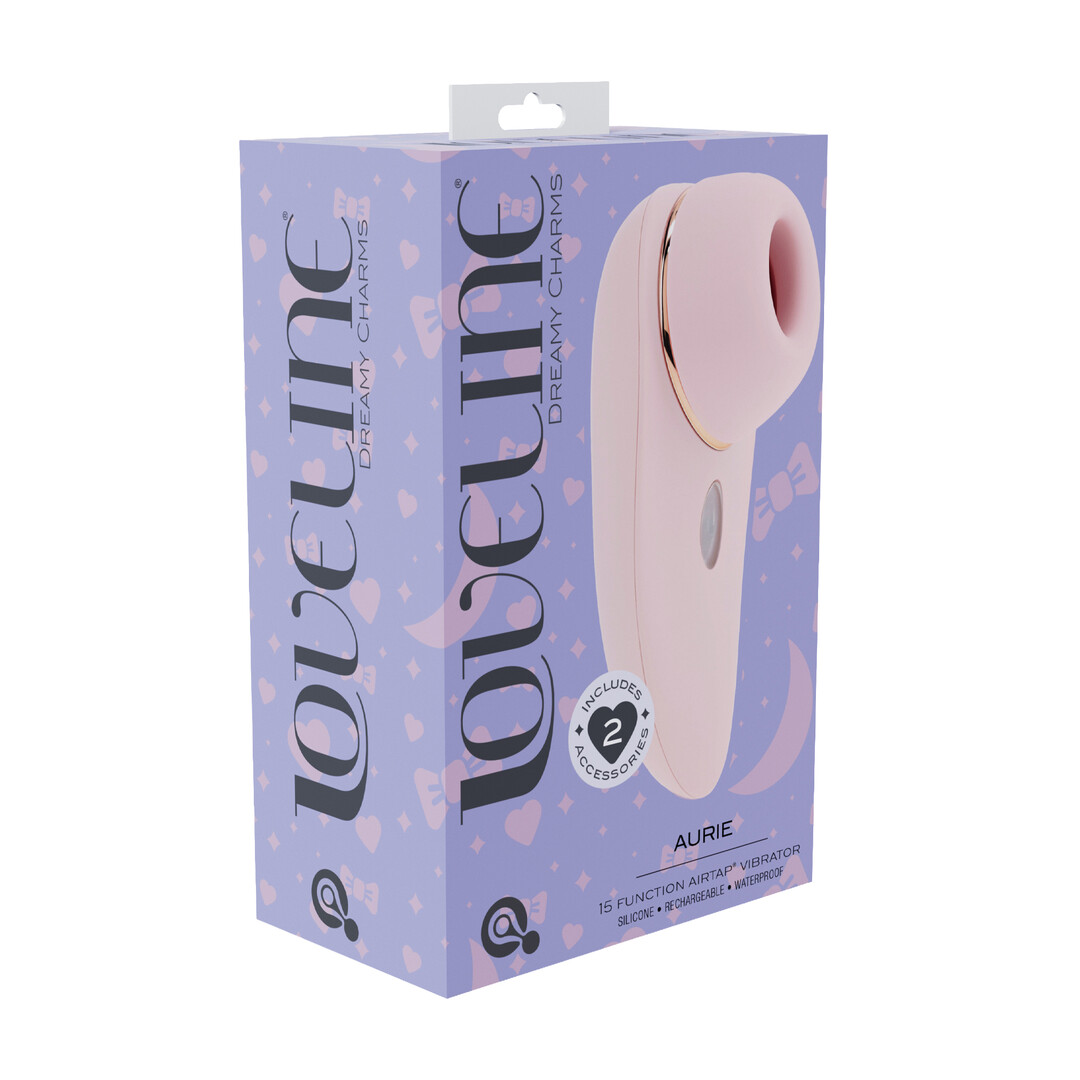 Loveline by shots Aurie - AirTap Vibrator met Twee Hoofdaccessoires - Roze (8714273059734)
