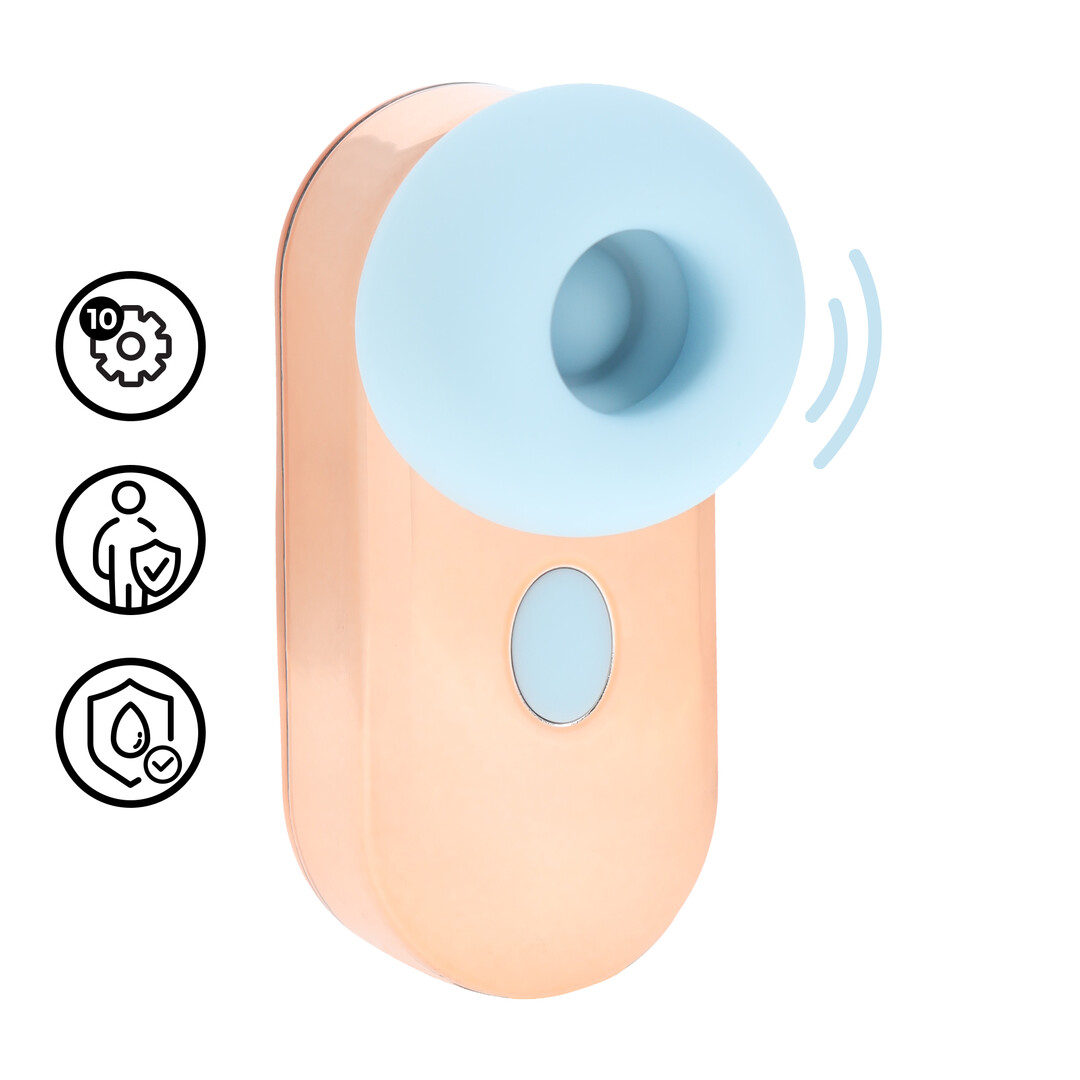 Loveline by shots Budsie - Oordopjes-vormige AirTap Vibrator - Blauw (8714273059864)