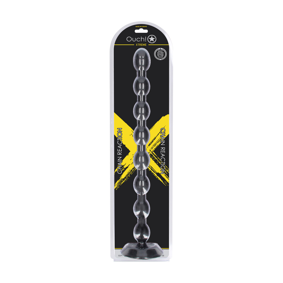 Ouch! by shots Chain Reaction - Anal Plug - 49 cm - Black (8714273017512)
