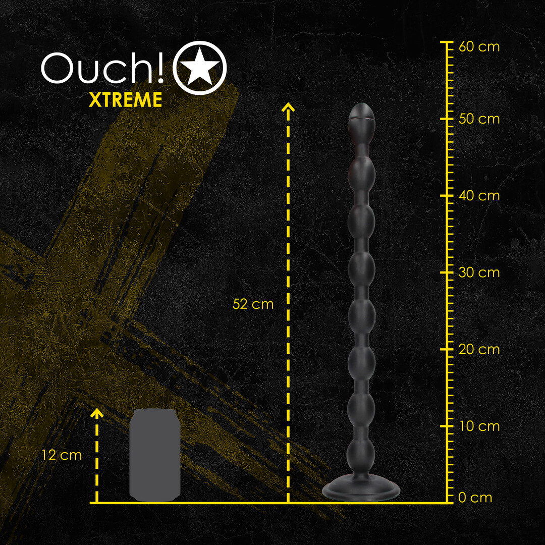 Ouch! by shots Chain Reaction - Anal Plug - 49 cm - Black (8714273017512)