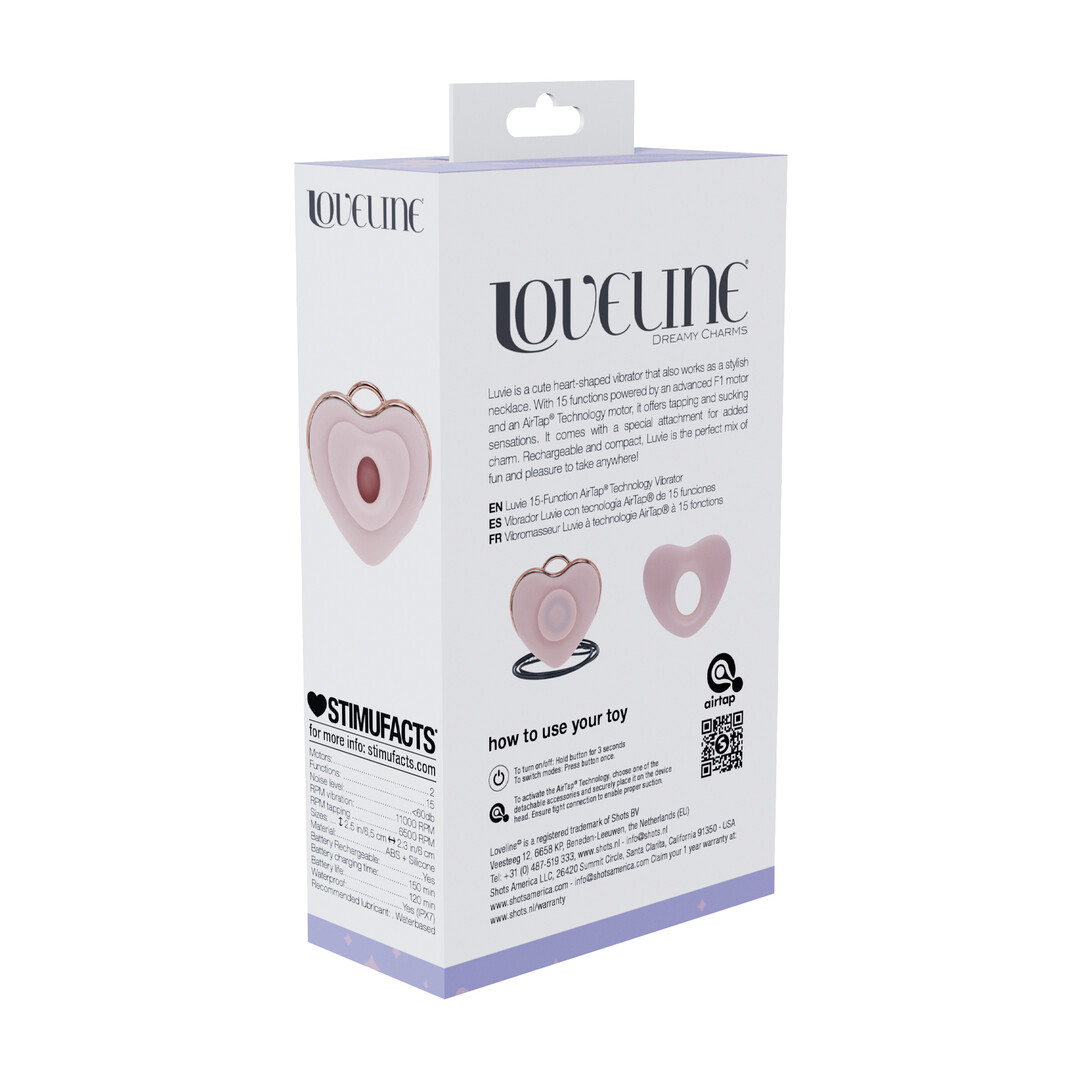 Loveline by shots Luvie - Hartvormige AirTap Vibrator - Roze (8714273059819)