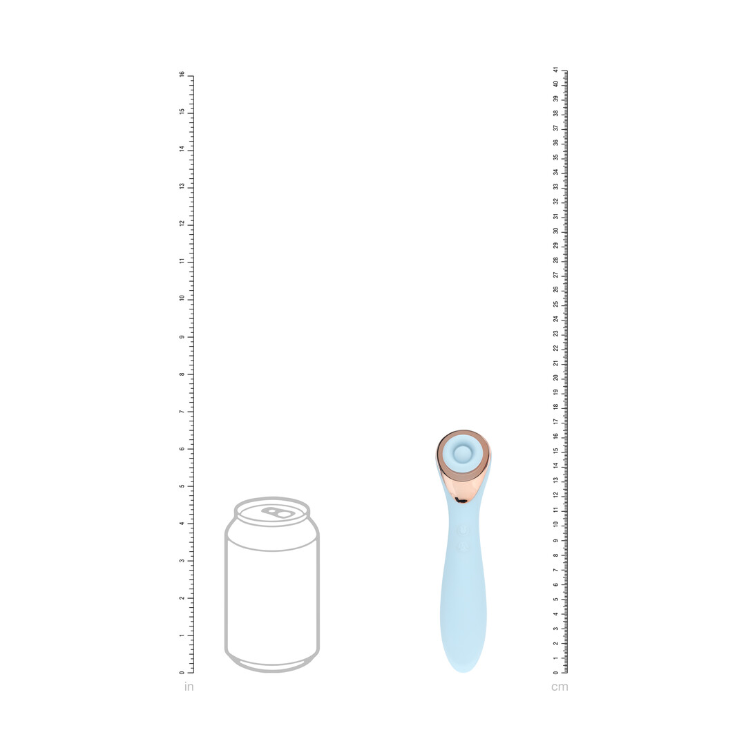 Loveline by shots Darling - AirTap Wand Vibrator met Vijf Koppen Accessoires - Blauw (8714273059901)