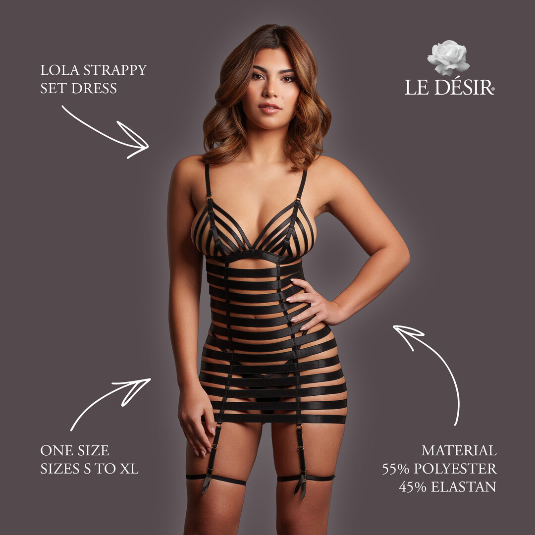 Le désir by shots Lola - Strappy Set Dress - One Size - Black (8714273020642)
