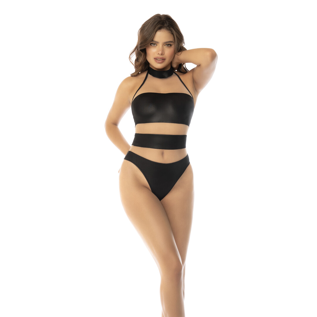 Mapalé Halter Bodysuit - S - Nude/Zwart (190602103527)