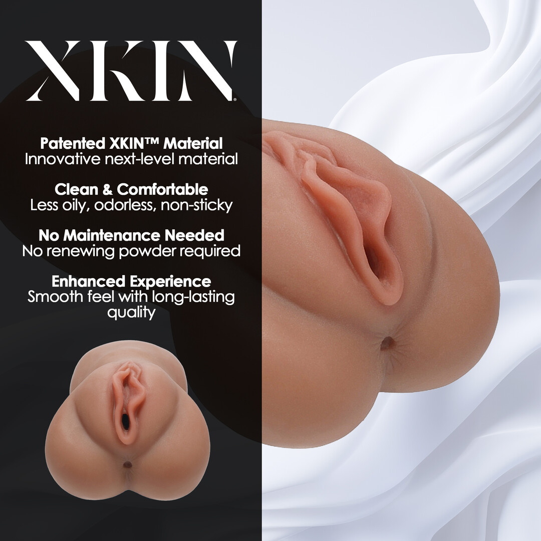 Xkin by shots Raw - Velvet Vice - TPE Grote Masturbator - 335g - Bruin (8714273028891)