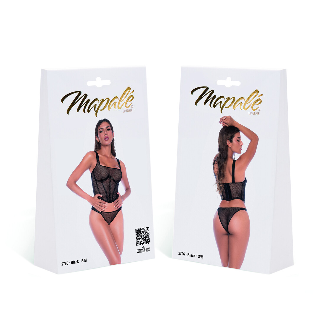 Mapalé Mesh Twee Delige Set - S/M - Zwart (190602207249)