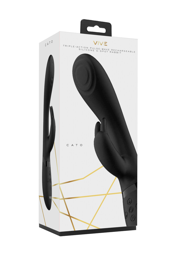 Vive by shots Cato - Pulse G-spot Konijn - Zwart (8714273521583)