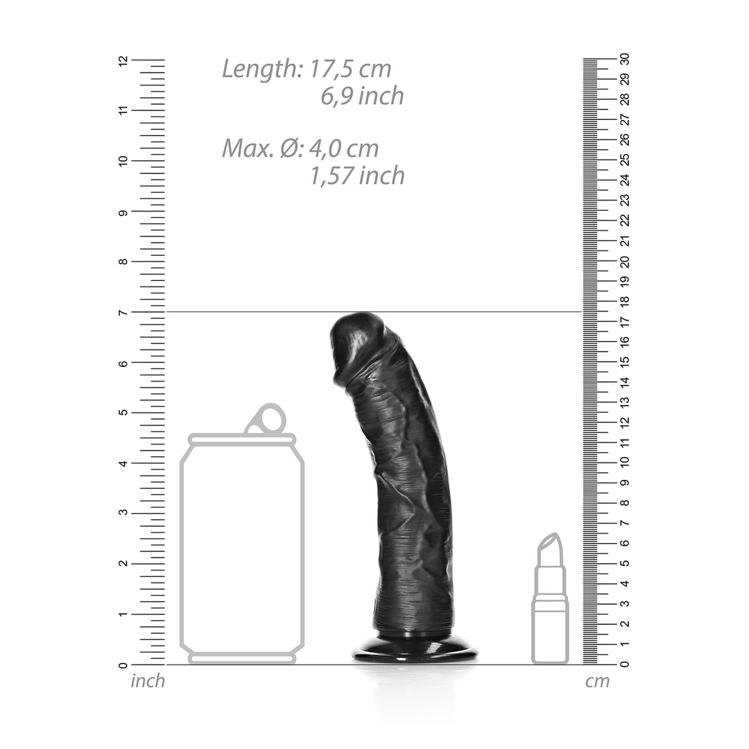 Realrock by shots Gebogen Realistische Dildo met Zuignap - 6 / 15,5 cm (7423522626610)
