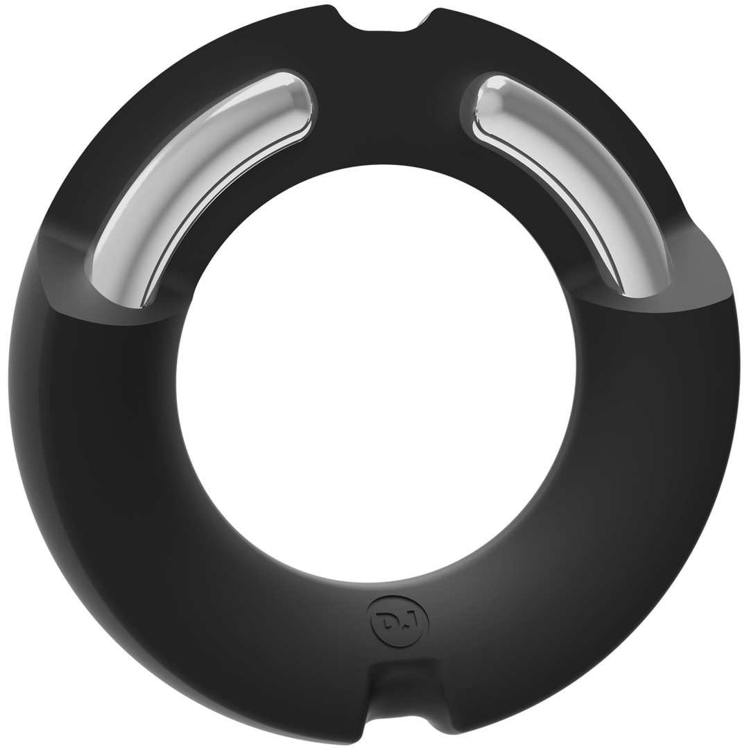 Doc johnson De Paradox - Silicone/Metalen Cockring - 50mm - Zwart (782421089795)