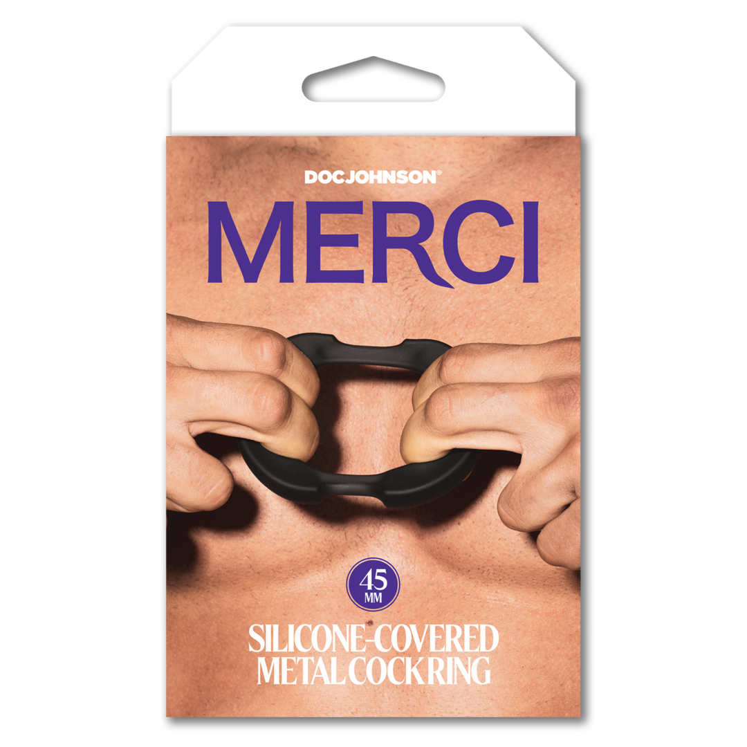 Doc johnson De Paradox - Silicone/Metal Cock Ring - 45mm - Zwart (782421089788)