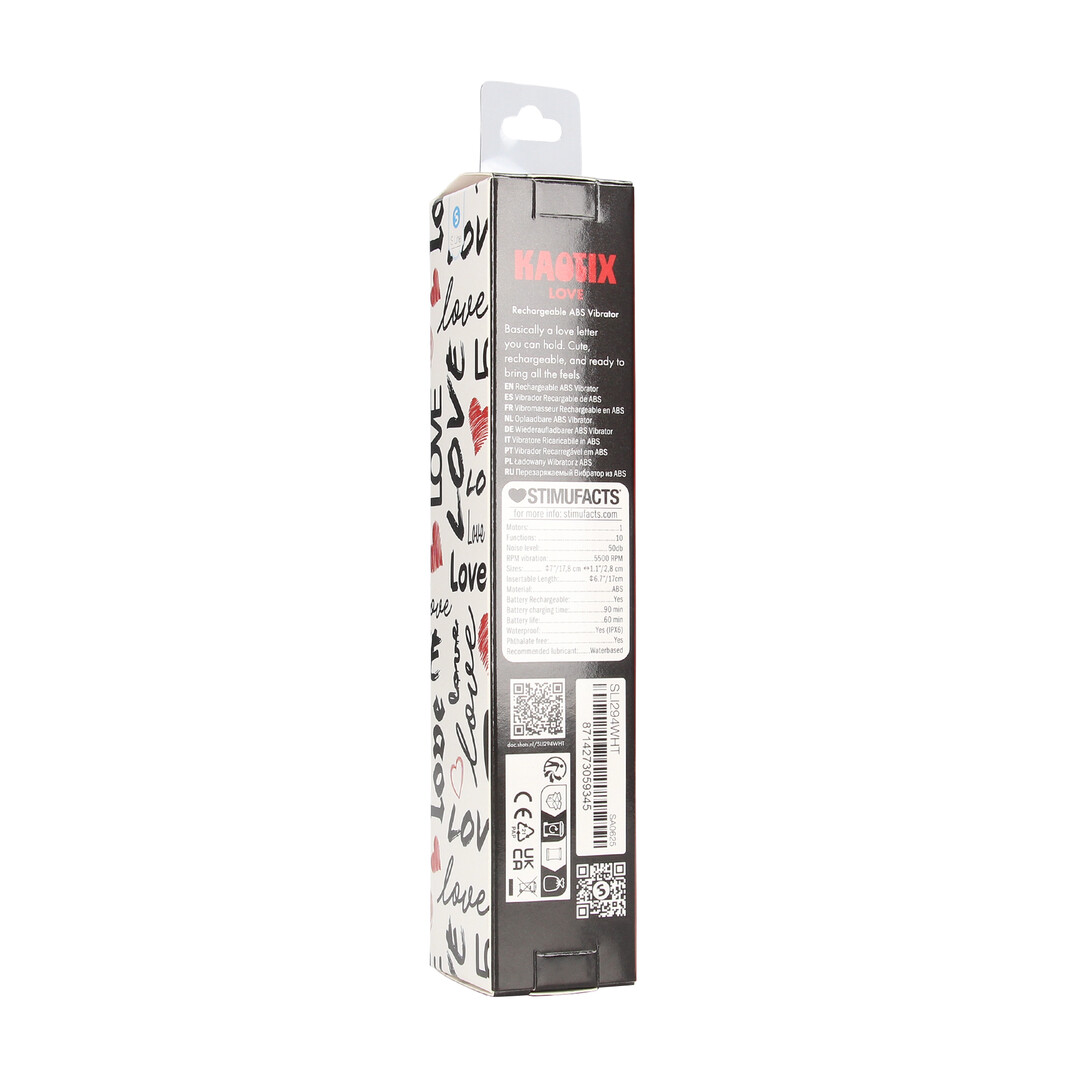 S-line by shots Kaotix - Love - Oplaadbare Vibrator - Wit (8714273059345)