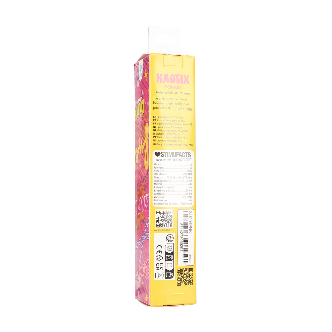 S-line by shots Kaotix - Pop Art - Oplaadbare Vibrator - Roze (8714273059291)