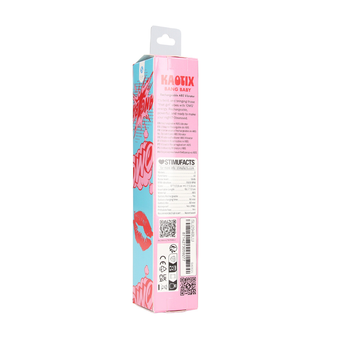S-line by shots Kaotix - Bang Baby - Oplaadbare Vibrator - Blauw (8714273059277)