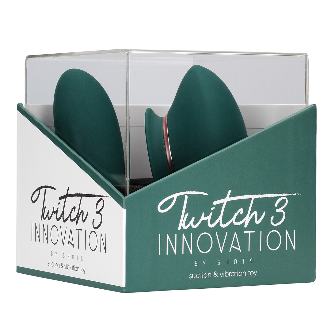 Innovation by shots Twitch 3 - Oplaadbare Vibrator en Suction - Bosgroen (8714273054999)