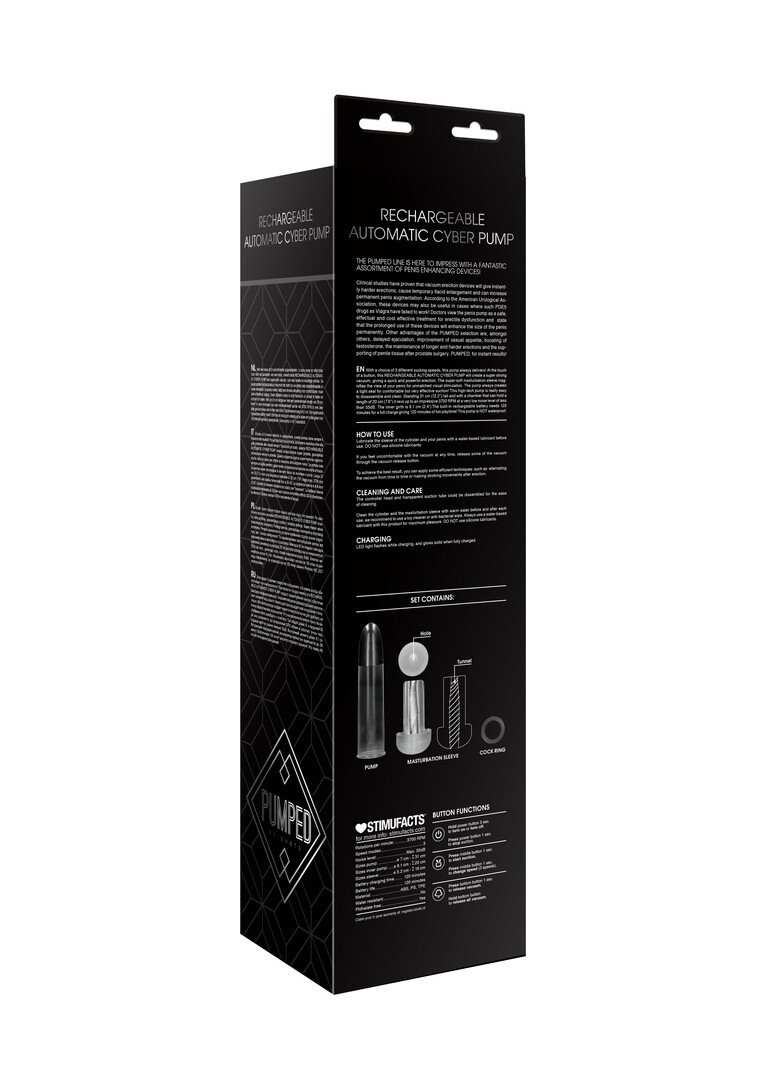 Pumped by shots Oplaadbare Automatische Cyber Pomp met Sleeve (8714273531766)