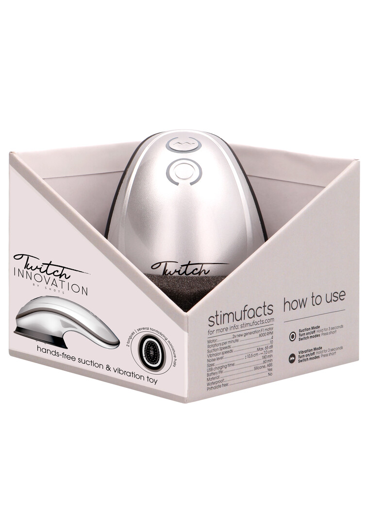 Innovation by shots Twitch - Handsfree Zuig- en Vibratortoy (8714273532091)