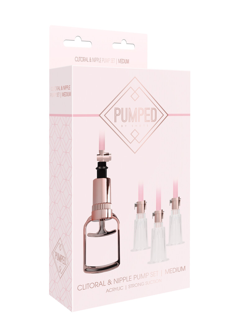 Pumped by shots Clitorale  Tepelpomp Set Medium - Medium (8714273548443)