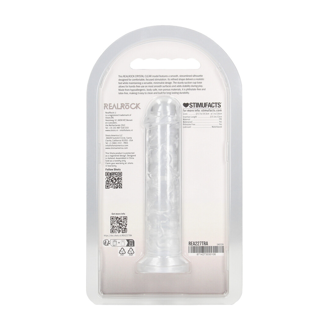 Realrock by shots Realistische Dildo - 5 / 12,7 cm - Transparant (8714273030108)